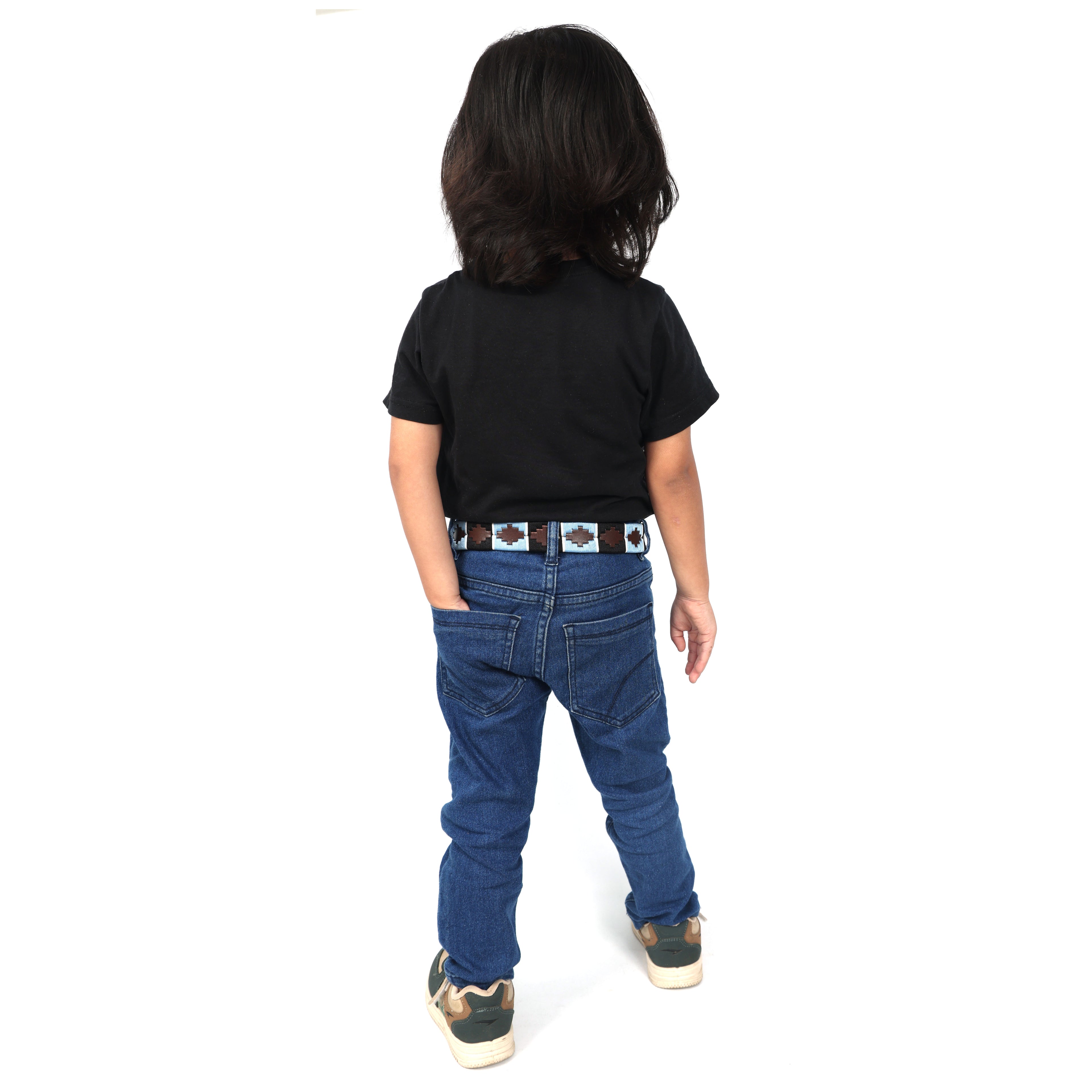 Berbanto Sierra Full-Grain Kids Polo Belt - Brown Leather