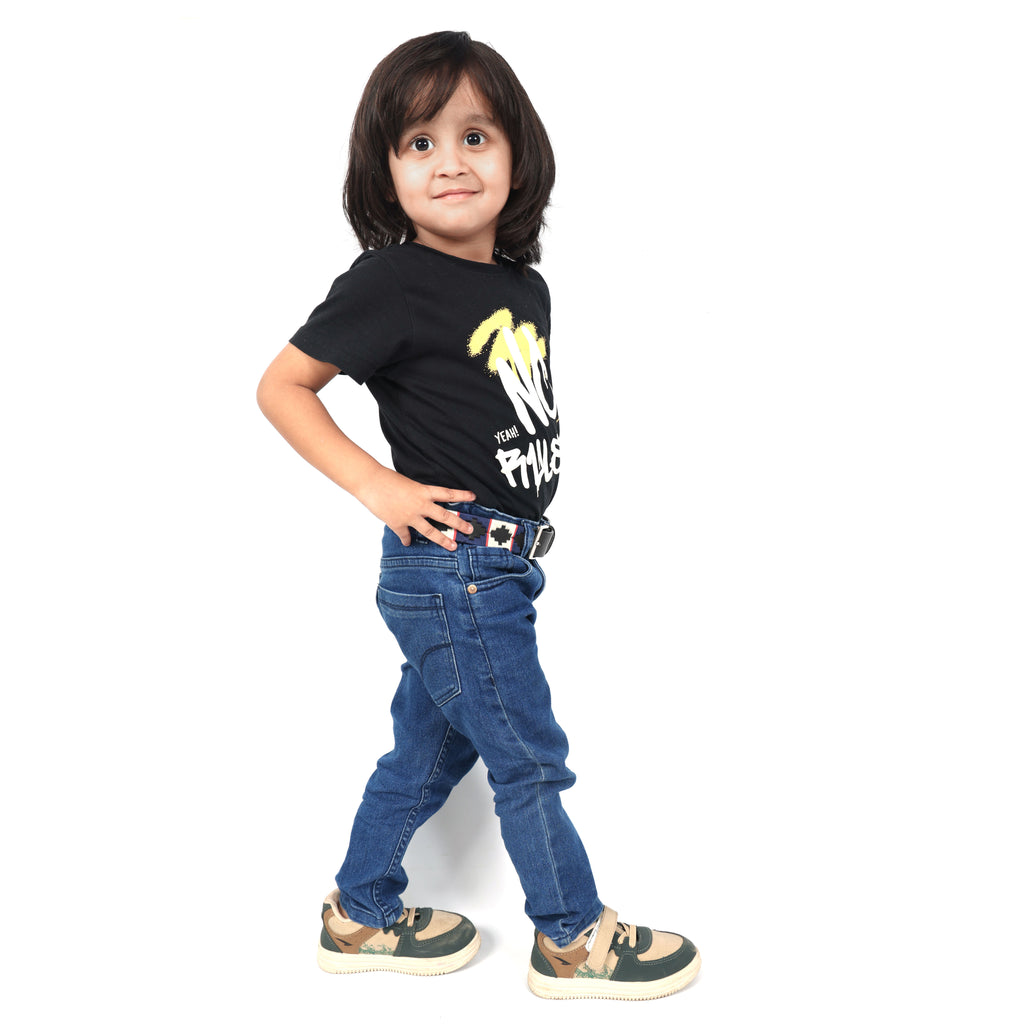 Berbanto Alpine Full-Grain Kind's Polo Belt – Black Leather