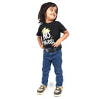 Kids Black Leather Polo Belt – Handcrafted with Red,Navy Blue with White border Embroidery | For Boys & Girls