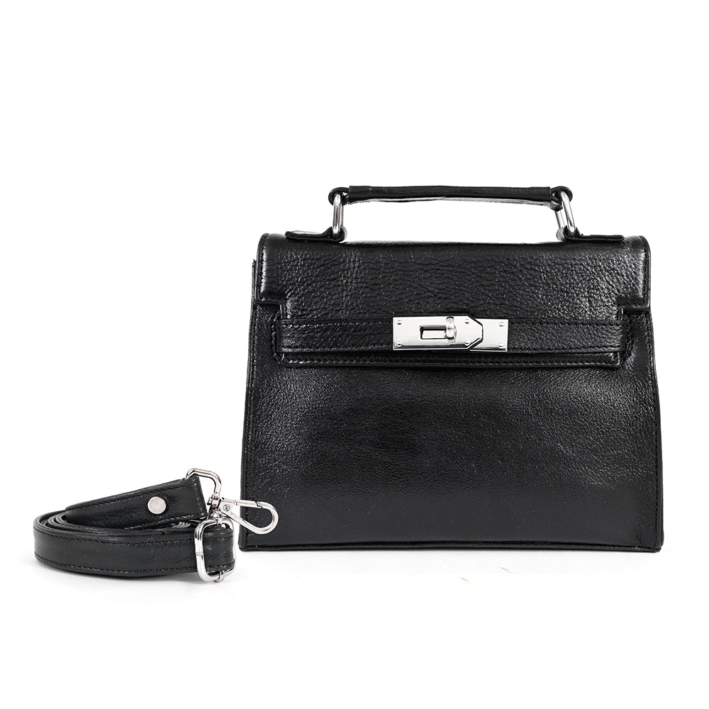 Berbanto Celeste Mini Satchel – Black Leather