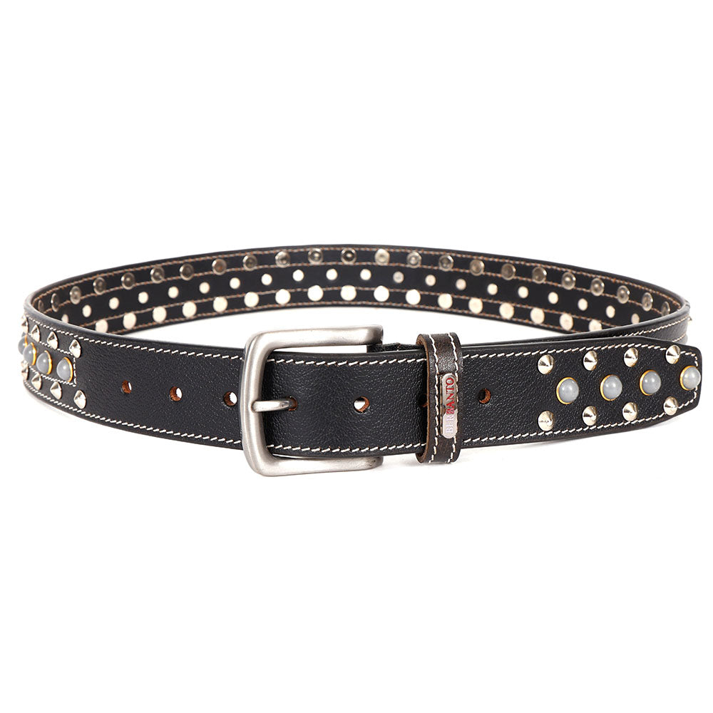 Berbanto Sterling Full-Grain Studded Leather Belt