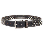 Berbanto Sterling Full-Grain Studded Leather Belt