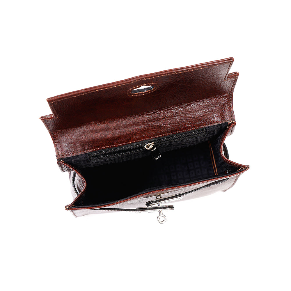 Berbanto Amara Mini Satchel – Chestnut Brown Leather