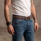 Berbanto Hudson Full-Grain Studded Leather Belt