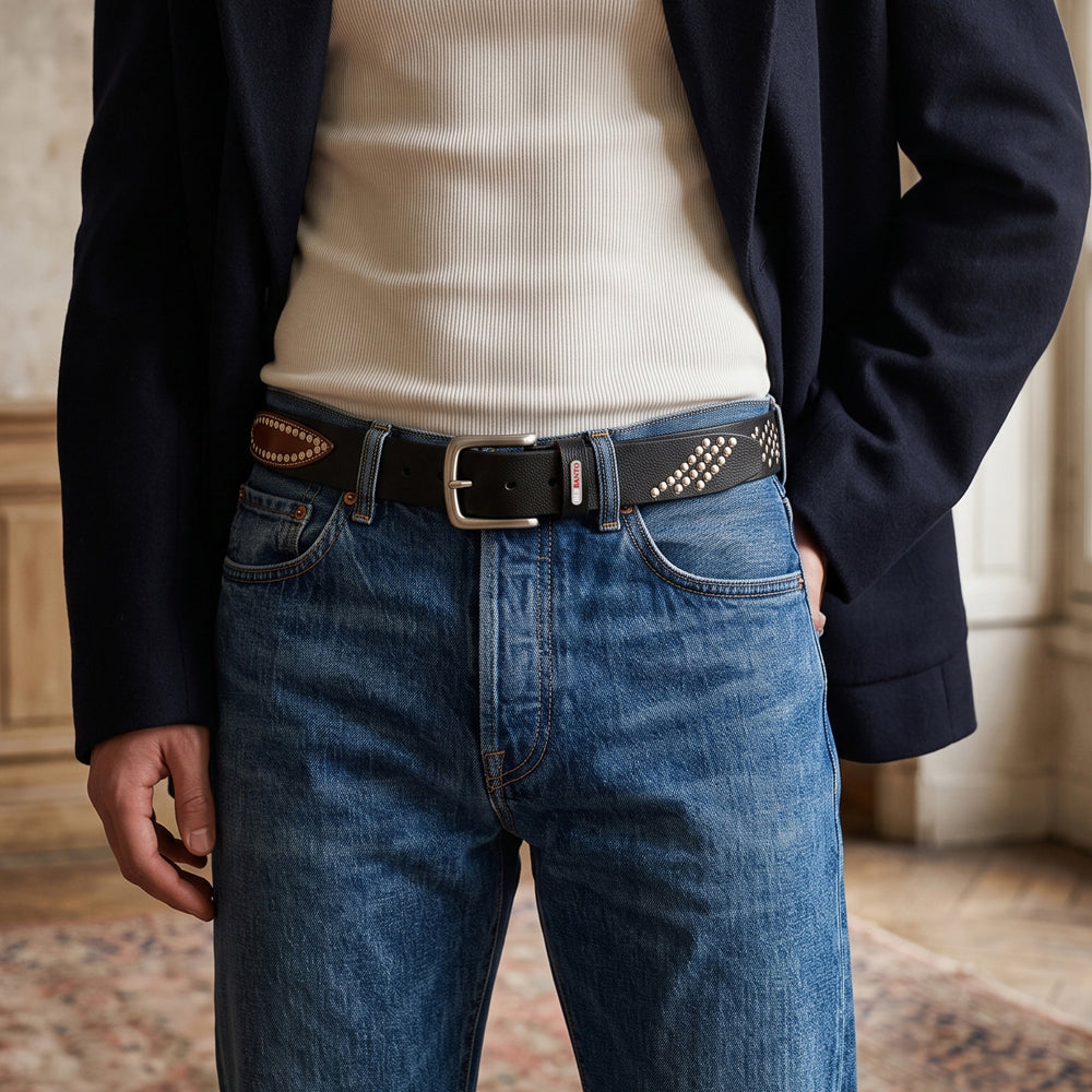 Berbanto Maverick Full-Grain Studded Leather Belt