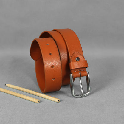 Tan Full Grain Leather Belt – Classic Genuine Leather