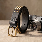 Berbanto Regalia Full-Grain Studded Leather Belt