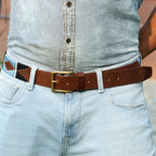 Berbanto Sierra Full-Grain Polo Belt – Brown Leather