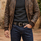Berbanto Rebel Full-Grain Studded Leather Belt