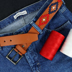 Berbanto Milton Full-Grain Polo Belt - Tan Leather