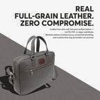 Dark Brown Full-Grain Leather Laptop Bag