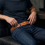 Berbanto Renegade Full-Grain Studded Leather Belt