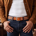 Berbanto Vanguard Full-Grain Studded Leather Belt