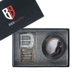 Black Leather Western Belt with Western Engraved Silver Buckle + Free Antique Plain Buckle