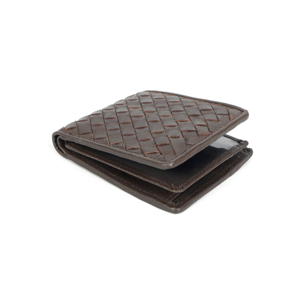 Berbanto Woven Luxe Bifold Wallet – Dark Mocha Weave