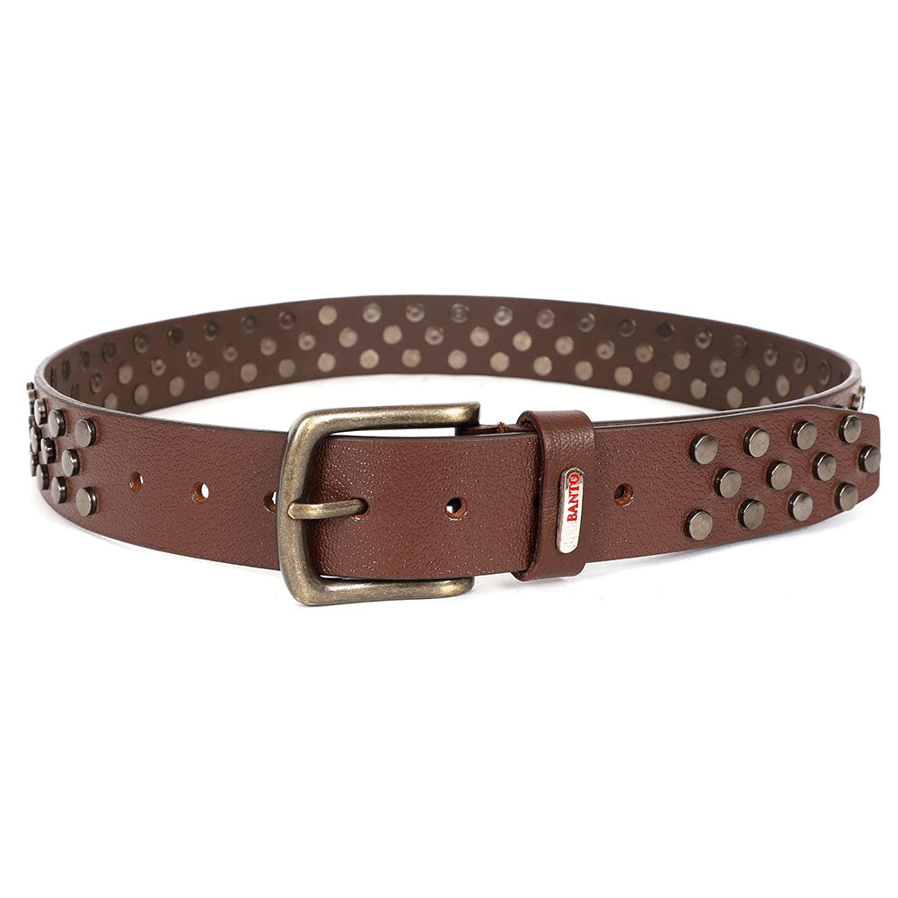 Berbanto Rustline Full-Grain Studded Leather Belt