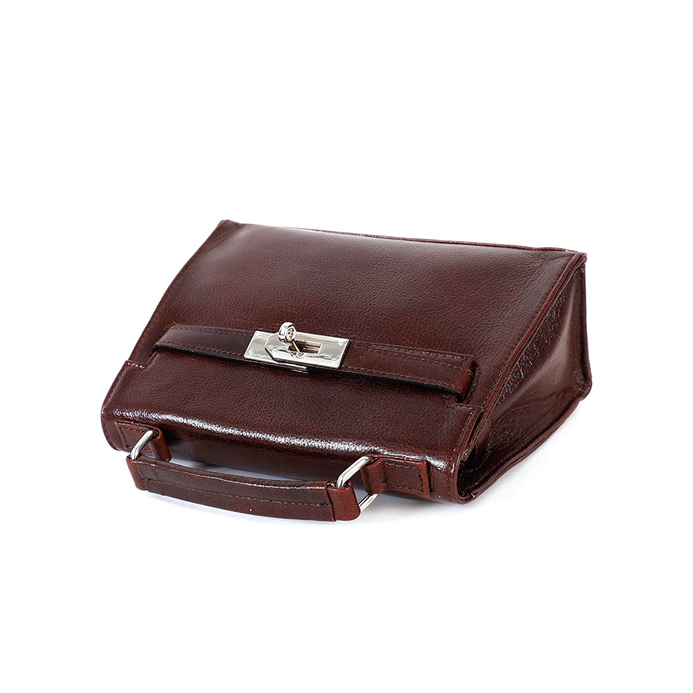 Berbanto Amara Mini Satchel – Chestnut Brown Leather