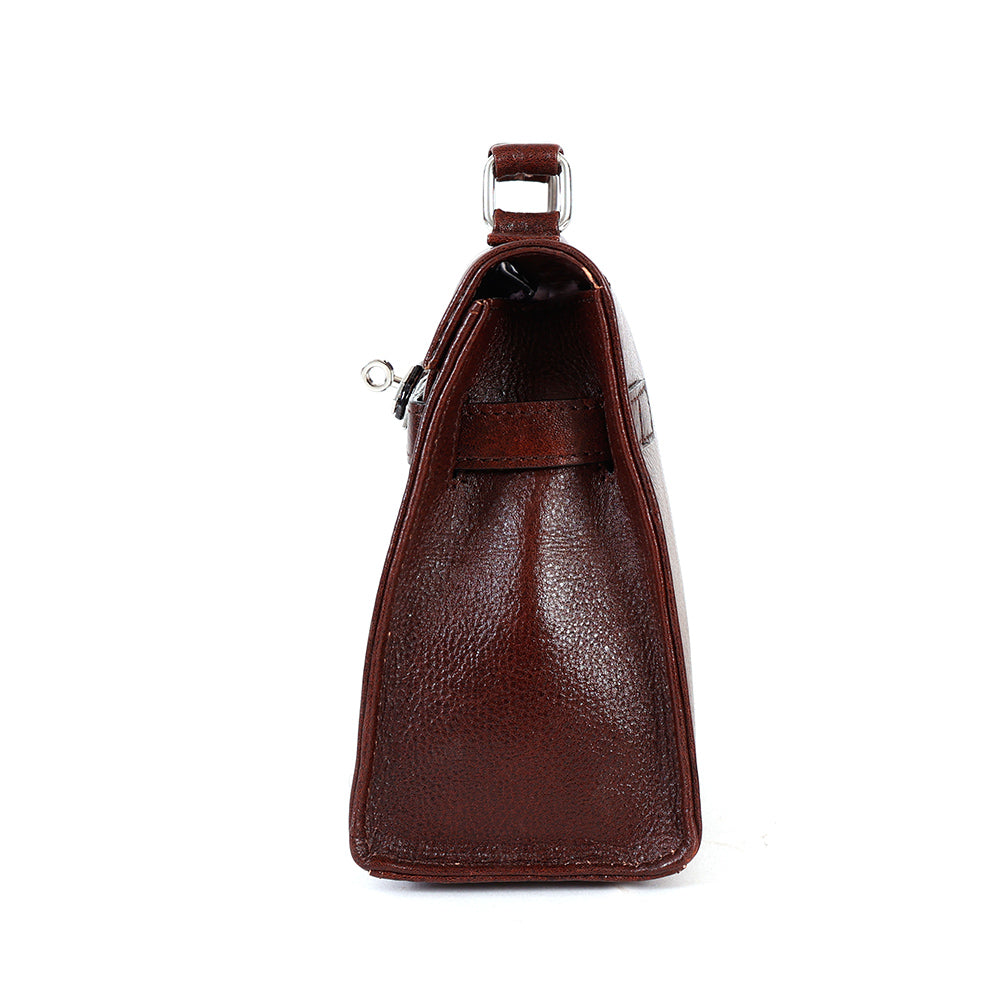 Berbanto Amara Mini Satchel – Chestnut Brown Leather