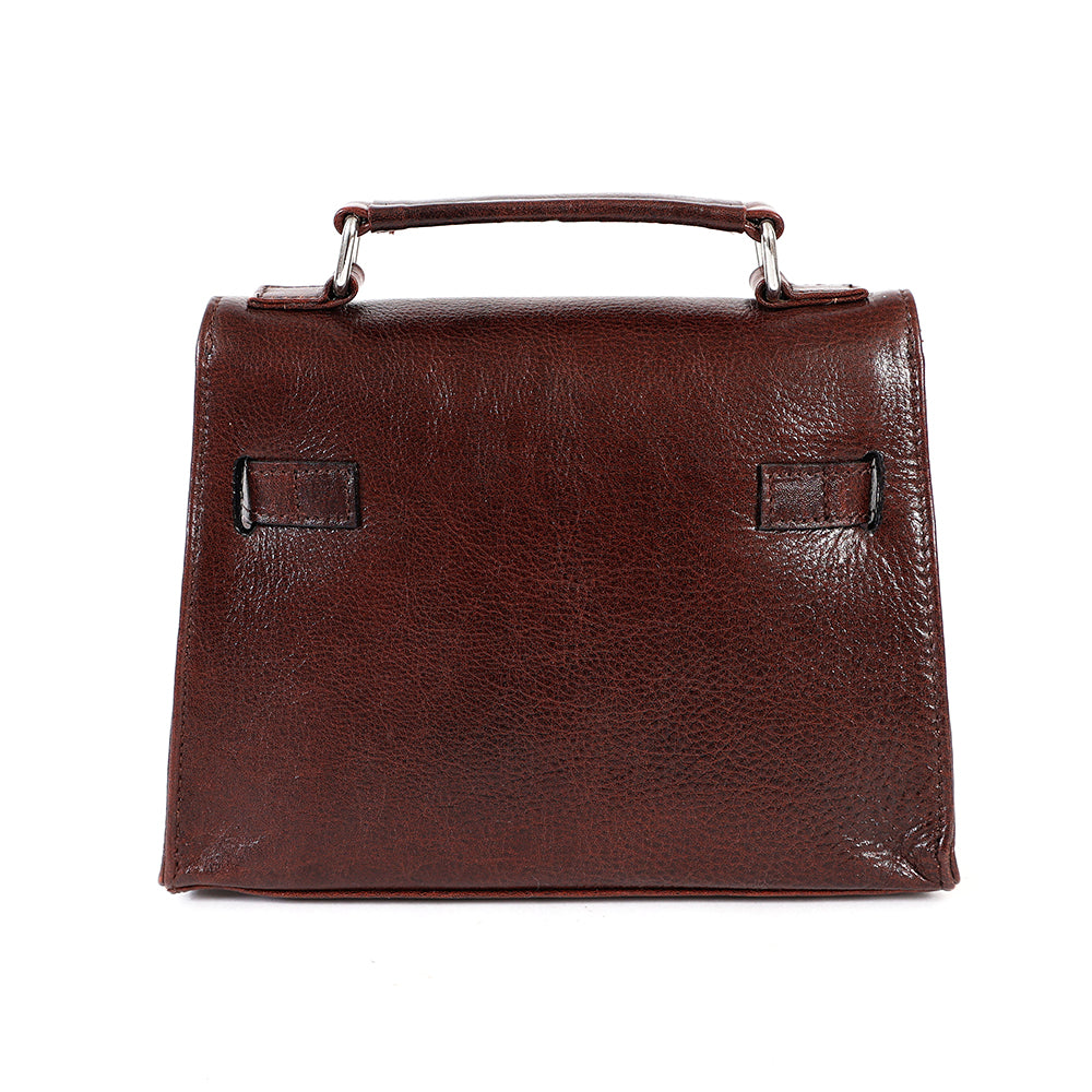 Berbanto Amara Mini Satchel – Chestnut Brown Leather