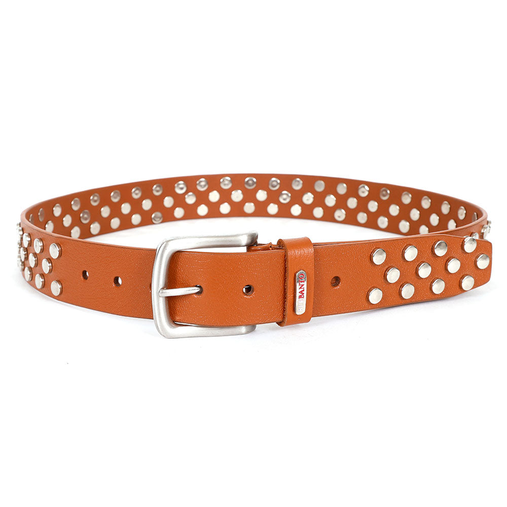 Berbanto Chrome Riot Full-Grain Studded Leather Belt