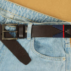 Berbanto Harrington Full-Grain Polo Belt – Brown Leather
