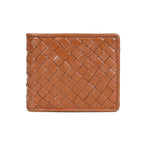 Berbanto Woven Luxe Bifold Wallet – Rustic Caramel Weave