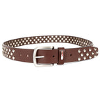 Berbanto Asphalt Full-Grain Studded Leather Belt