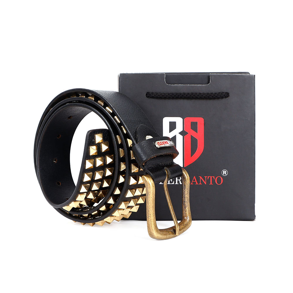 Berbanto Regalia Full-Grain Studded Leather Belt