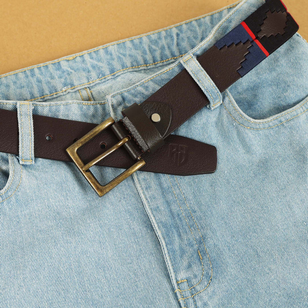 Berbanto Harrington Full-Grain Polo Belt – Brown Leather