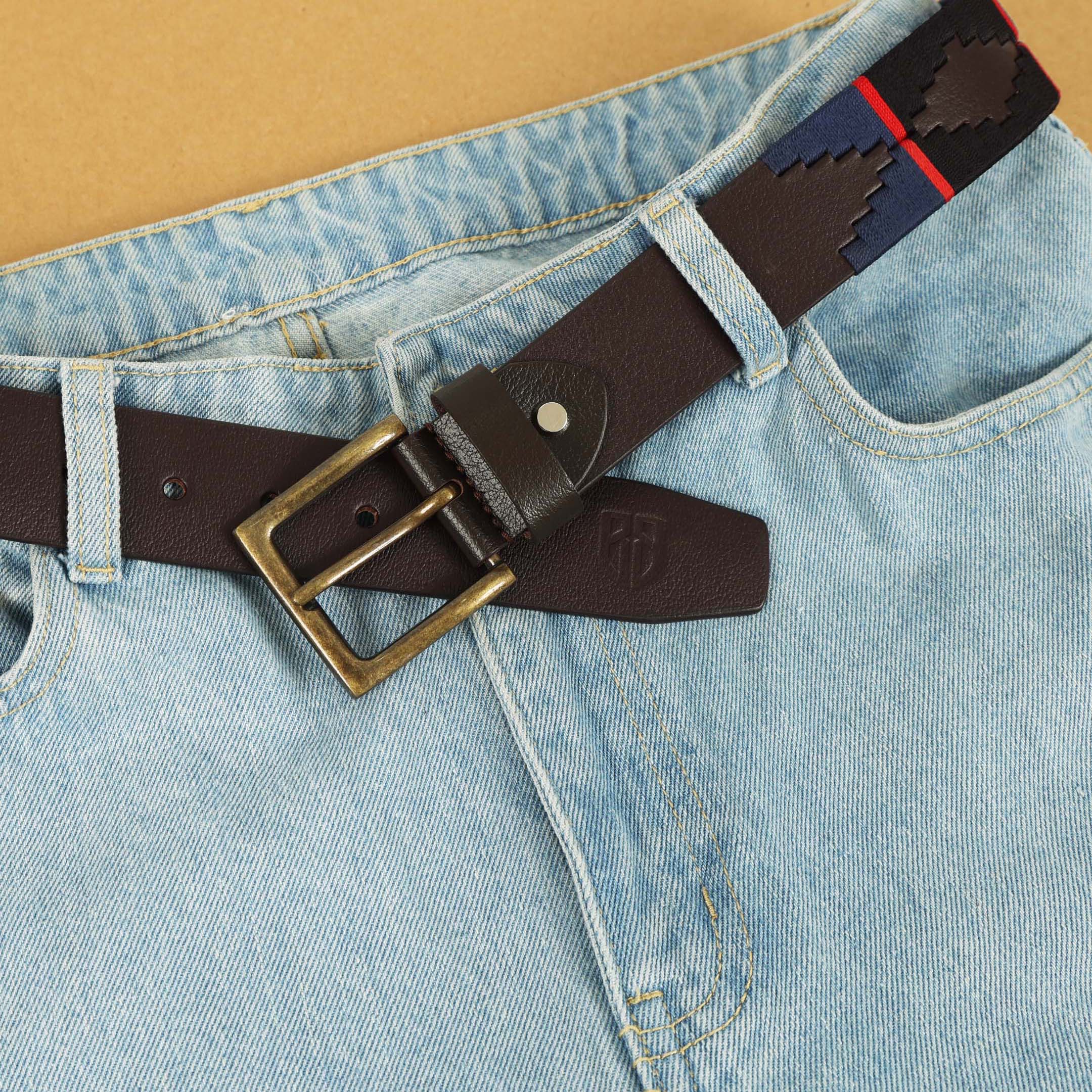 Berbanto Harrington Full-Grain Polo Belt – Brown Leather