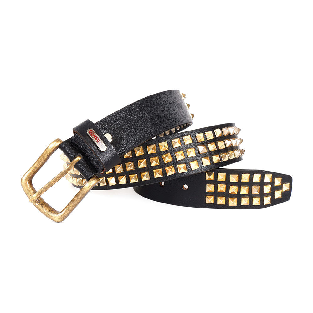 Berbanto Regalia Full-Grain Studded Leather Belt