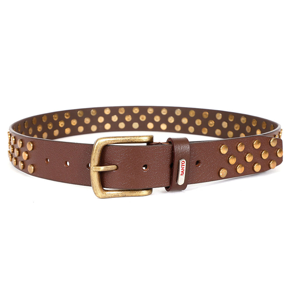 Berbanto Goldrush Full-Grain Studded Leather Belt