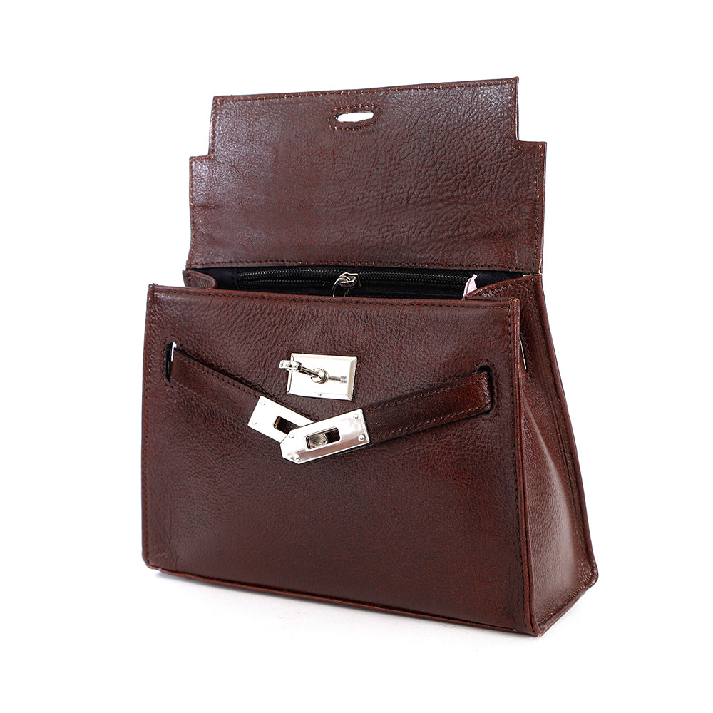 Berbanto Amara Mini Satchel – Chestnut Brown Leather
