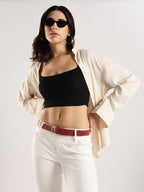 Berbanto Serpina – Amber Tan Top-Grain Leather Snake Texture Belt