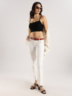 Berbanto Serpina – Amber Tan Top-Grain Leather Snake Texture Belt