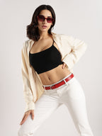 Berbanto Serpina – Rouge Red Top-Grain Leather Snake Texture Belt
