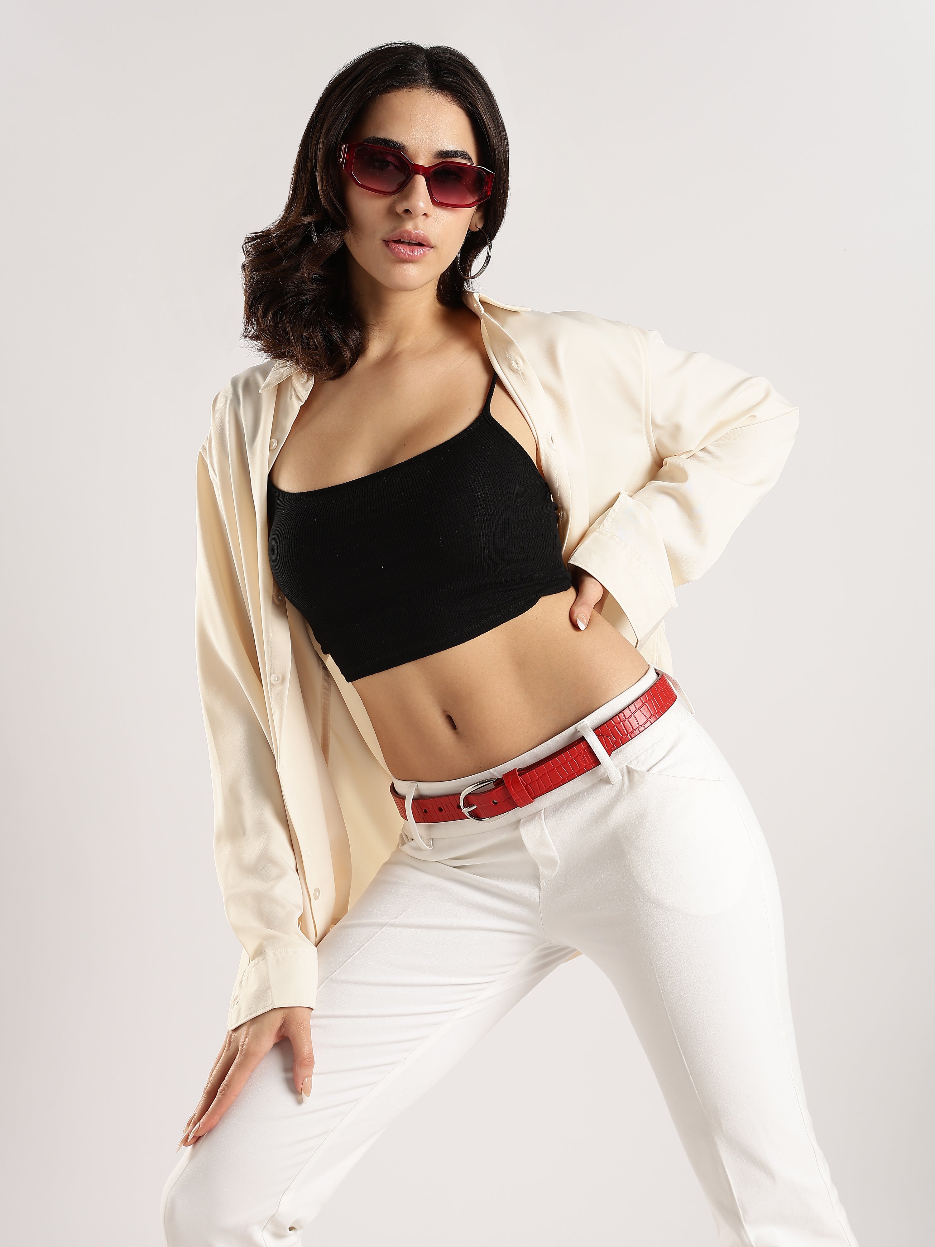 Berbanto Serpina – Rouge Red Top-Grain Leather Snake Texture Belt