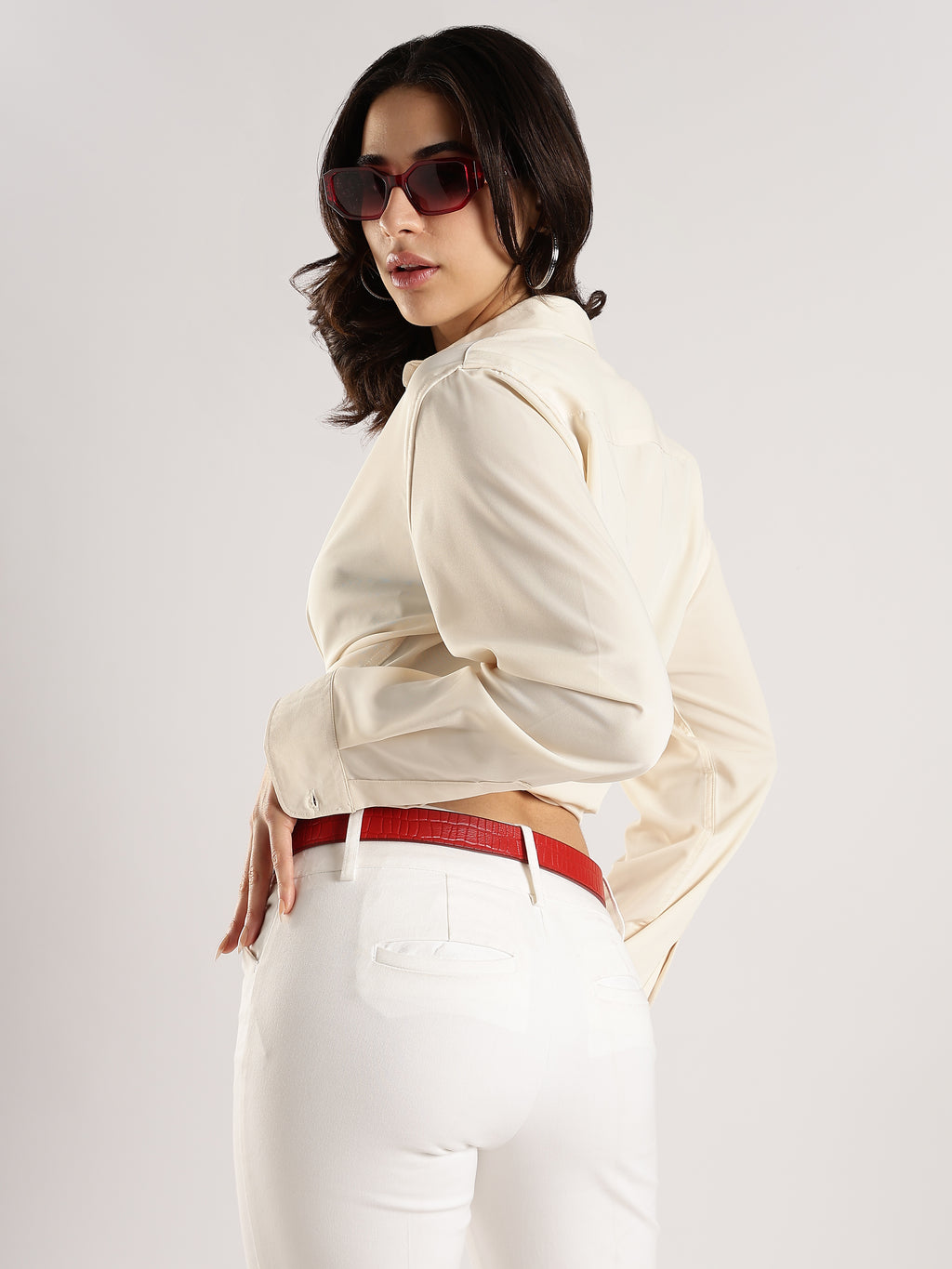 Berbanto Serpina – Rouge Red Top-Grain Leather Snake Texture Belt