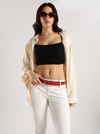 Berbanto Serpina – Rouge Red Top-Grain Leather Snake Texture Belt