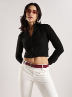 Berbanto Serpina – Wine Red Top-Grain Leather Snake Texture Belt