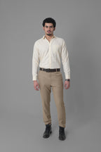 Brown Leather Belt with Antique Buckle