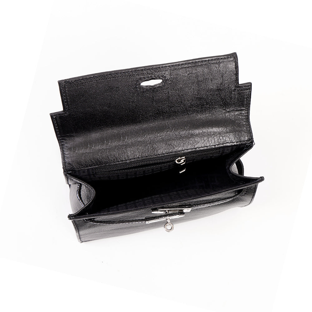 Berbanto Celeste Mini Satchel – Black Leather