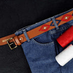 Berbanto Milton Full-Grain Polo Belt - Tan Leather