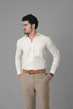 Tan Leather Belt with Silver Buckle