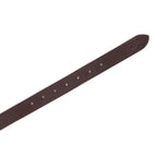 Brown Leather Belt for Women with Golden Buckle