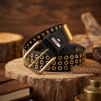 Berbanto Aurelis Full-Grain Studded Leather Belt