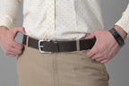 Brown Leather Belt with Antique Buckle
