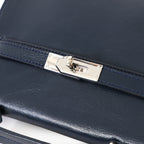 Berbanto Noelle Mini Satchel – Navy Leather