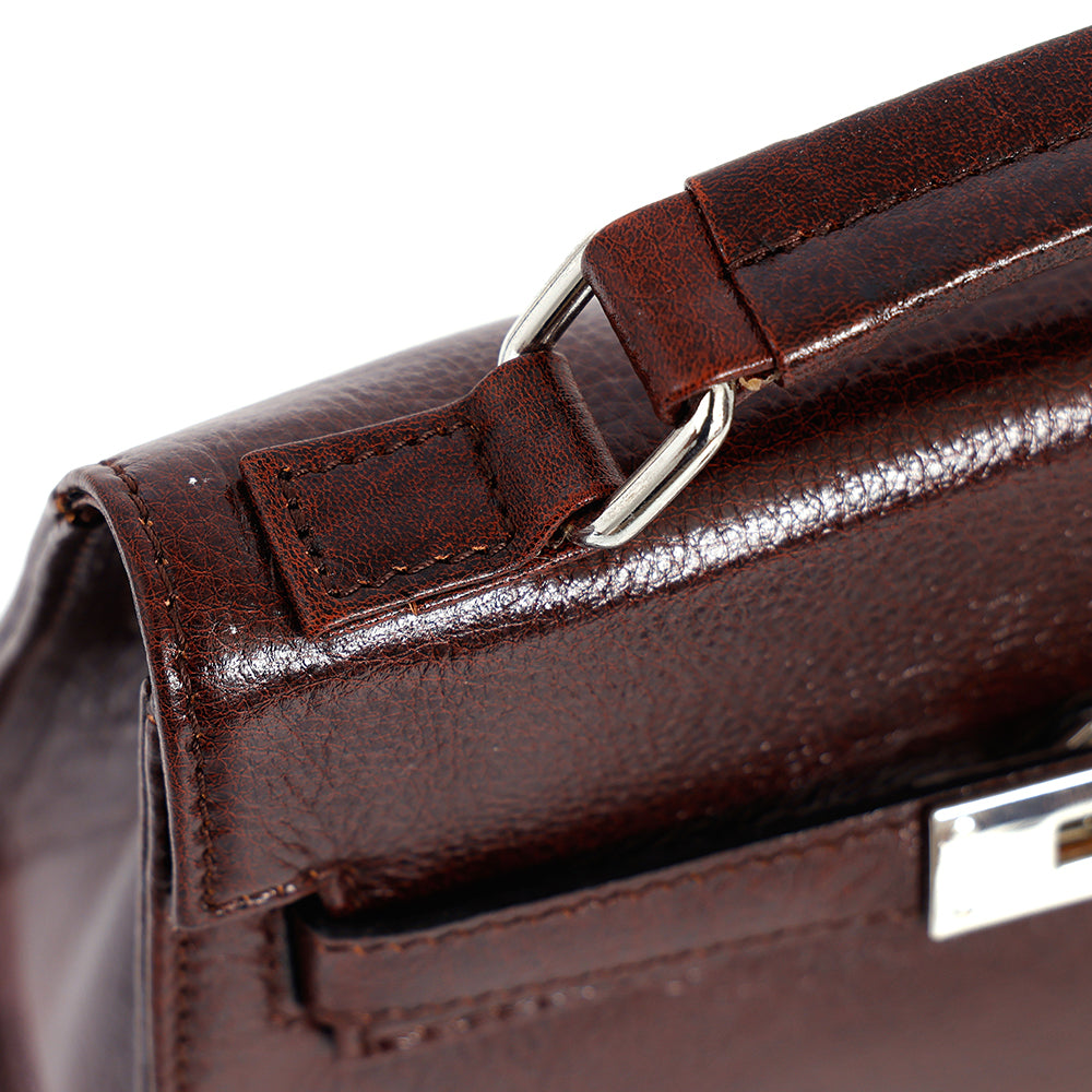 Berbanto Amara Mini Satchel – Chestnut Brown Leather