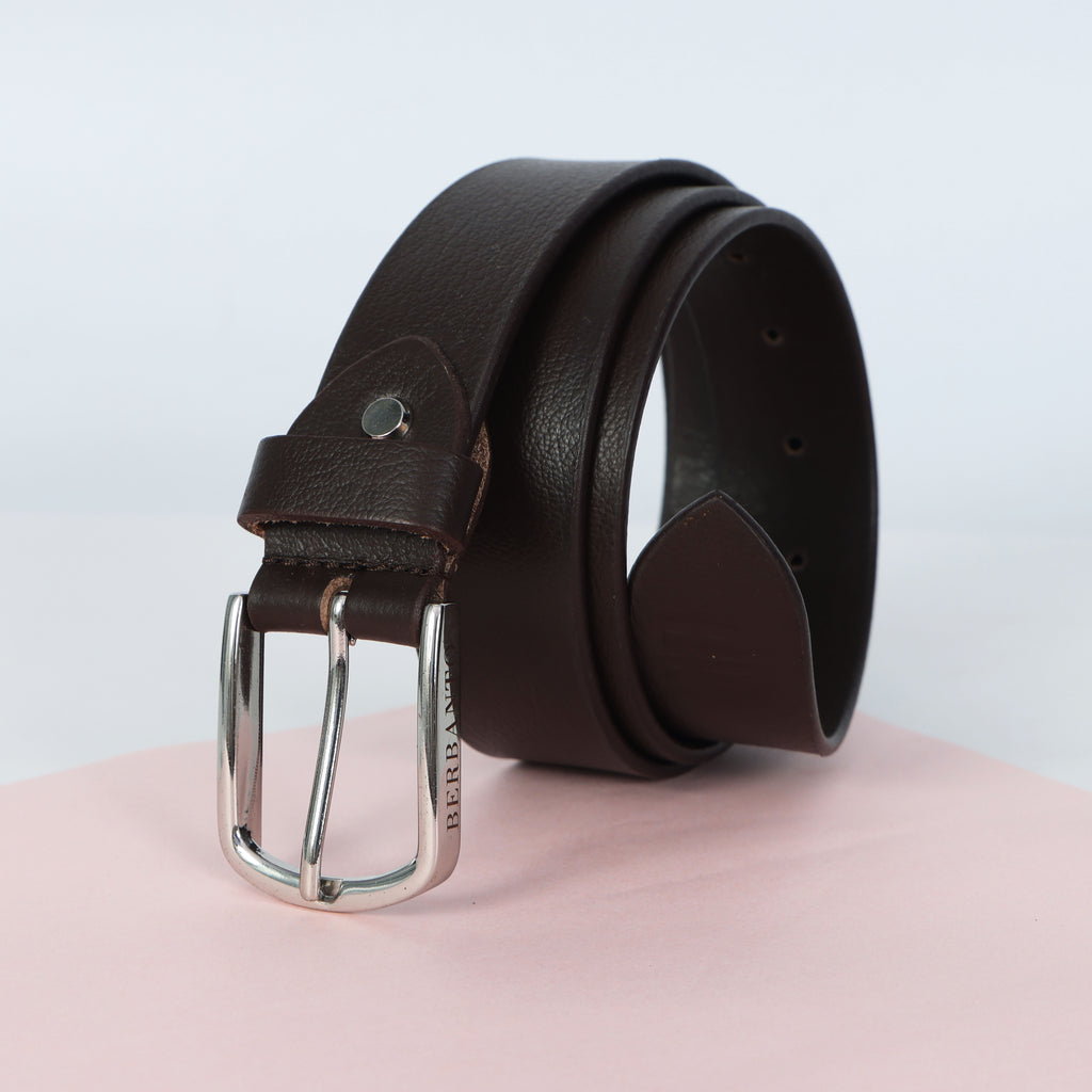 Dark Brown Full Grain Leather Belt – Classic Genuine Leather